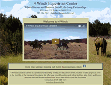 Tablet Screenshot of 4windsequestriancenter.com